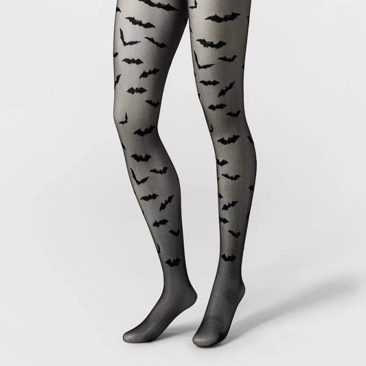 PREORDEN -Women's Bat Sheer Halloween Tights - Hyde & EEK! Boutique™ Black | REVISA TIEMPOS DE ENTREGA