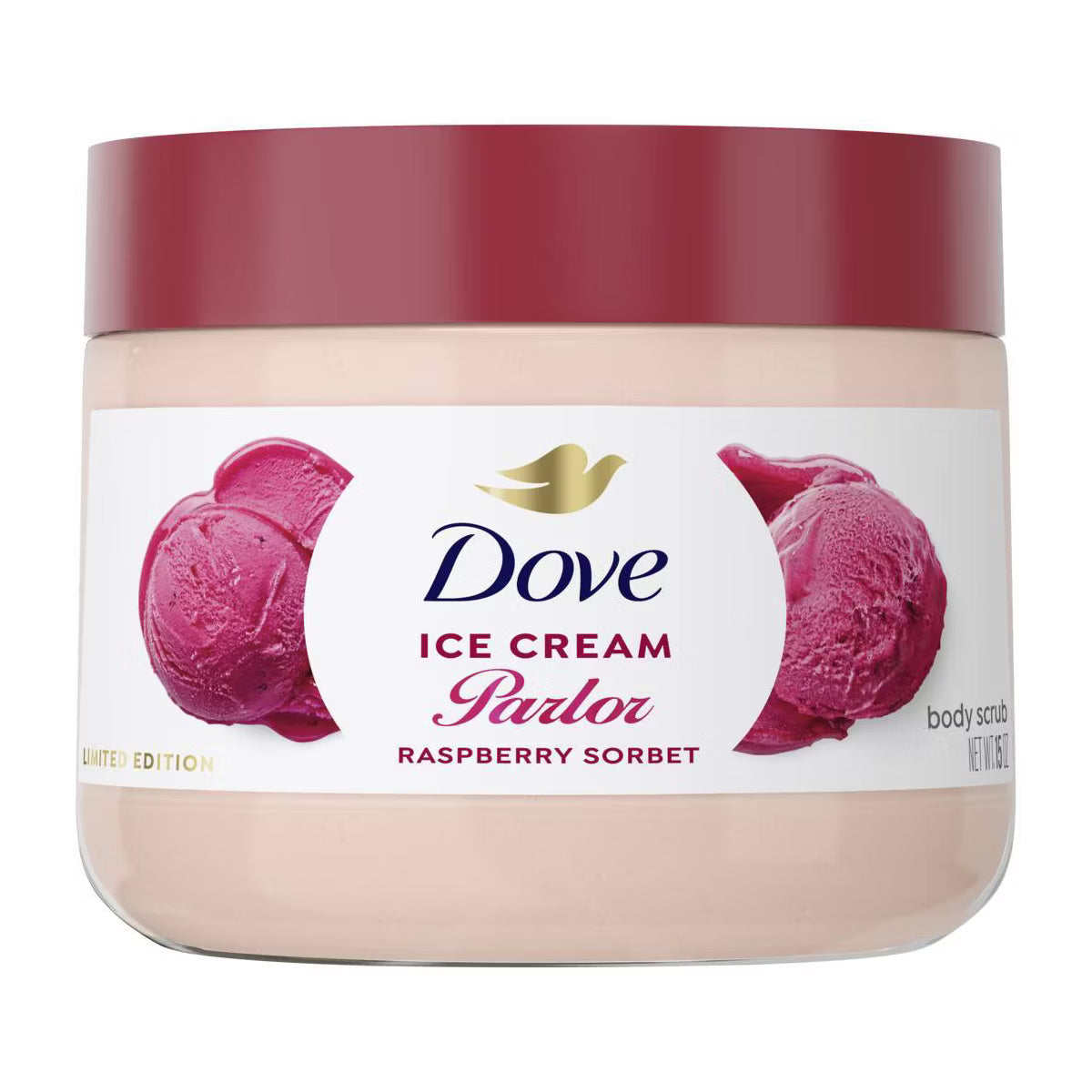 PREORDEN -Dove Beauty Body Scrub - Raspberry Sorbet - 15oz- 2 A 4 SEMANAS EN LLEGAR