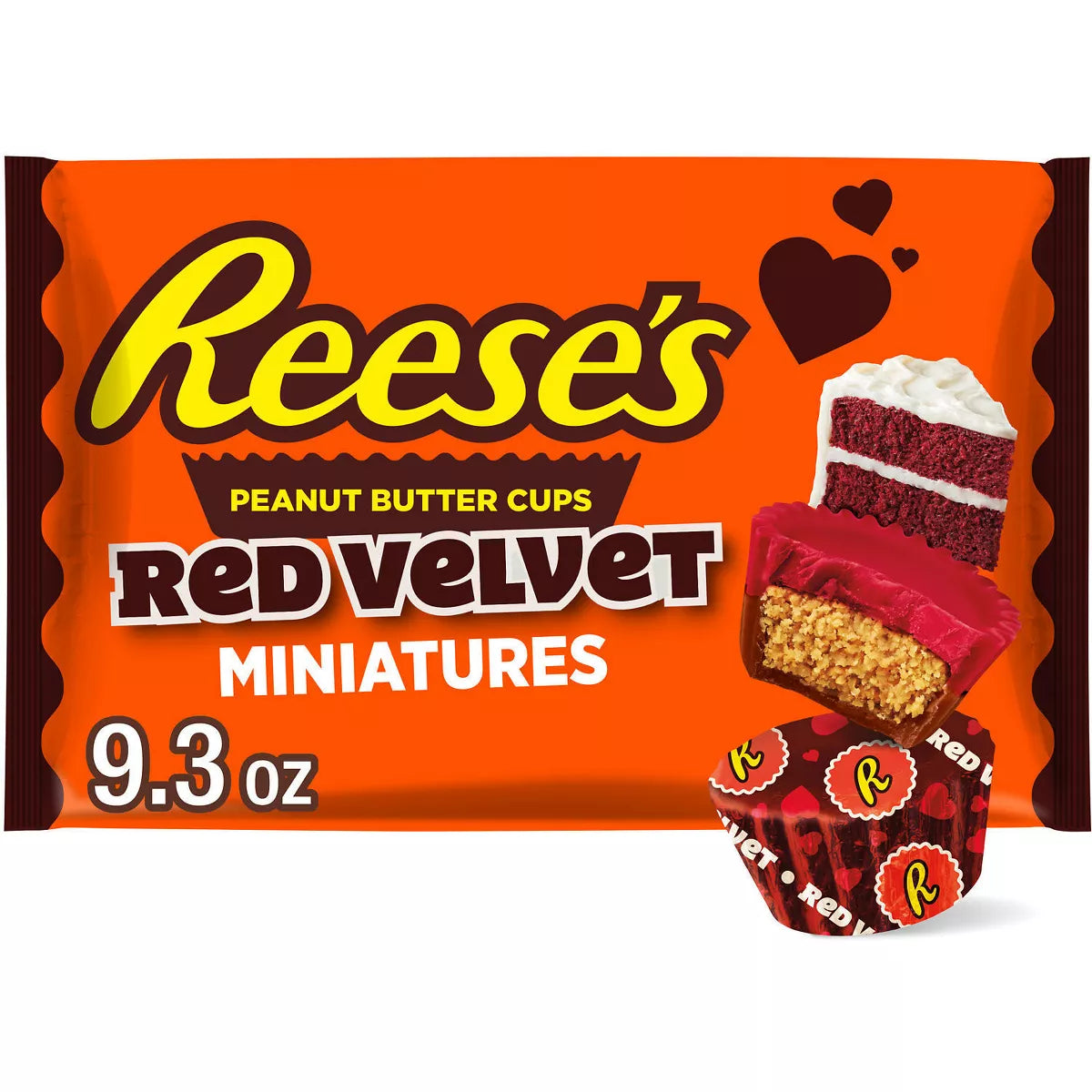 PREORDEN -Reese's Valentine's Day Peanut Butter Red Velvet Candy Miniatures - 9.3oz - 2 A 4 SEMANAS EN LLEGAR