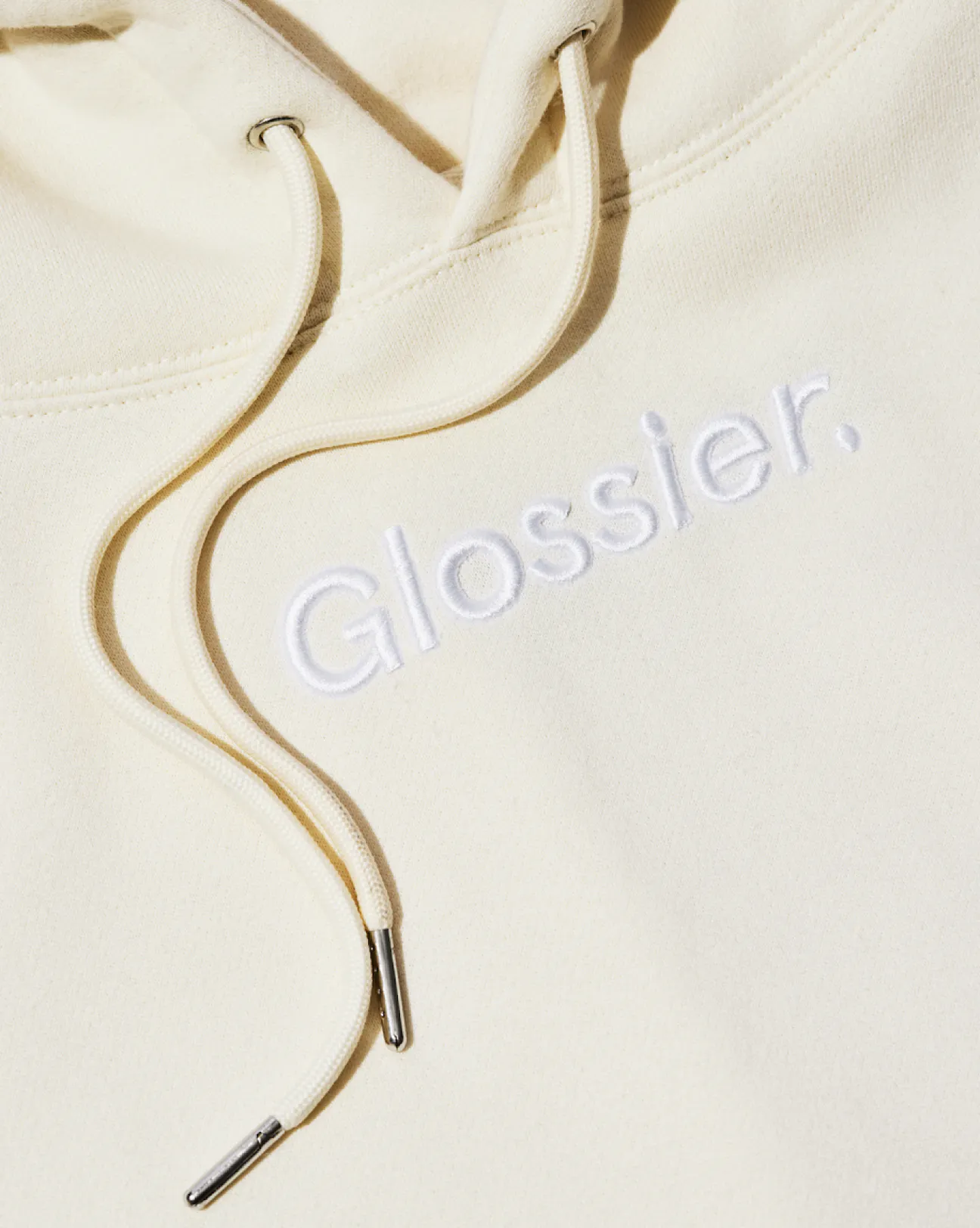 PREORDEN - Limited Edition Embroidered Cream Hoodie | Glossier - REVISA TIEMPOS DE ENTREGA