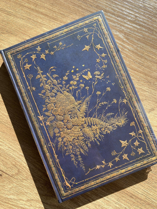 LIBRETA DE PASTA GRUESA CON HOJA DECORADA - MARIPOSAS