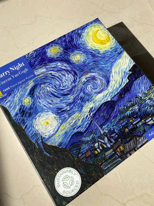 Adult Sustainable Jigsaw Puzzle Vincent Van Gogh: The Starry Night: 1000-Pieces