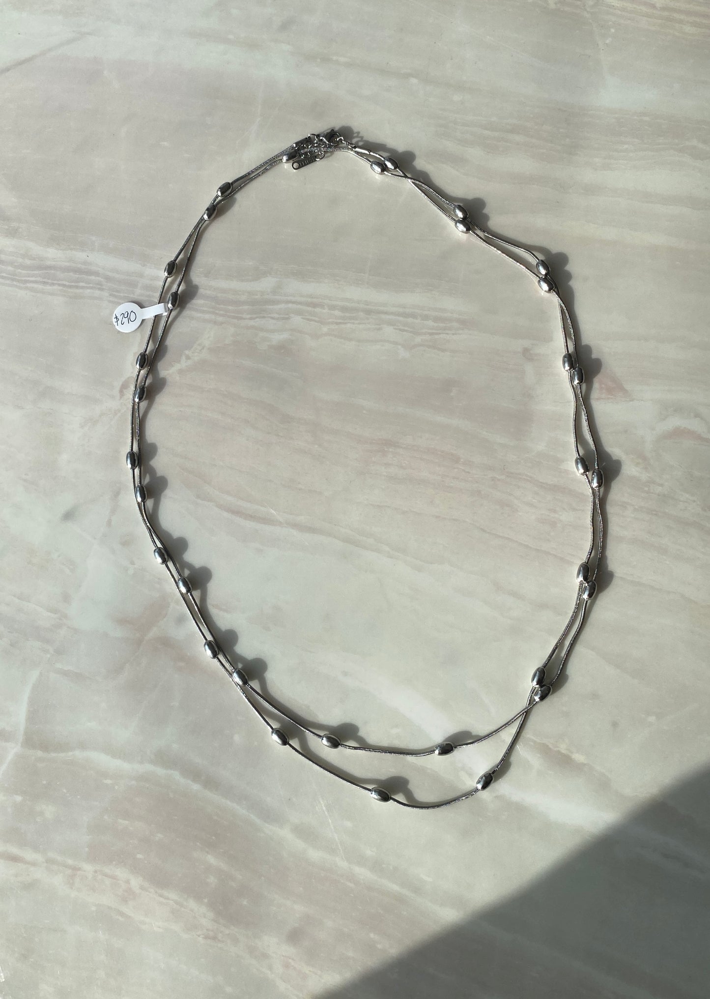 COLLAR PLATEADO ACERO INOXIDABLE