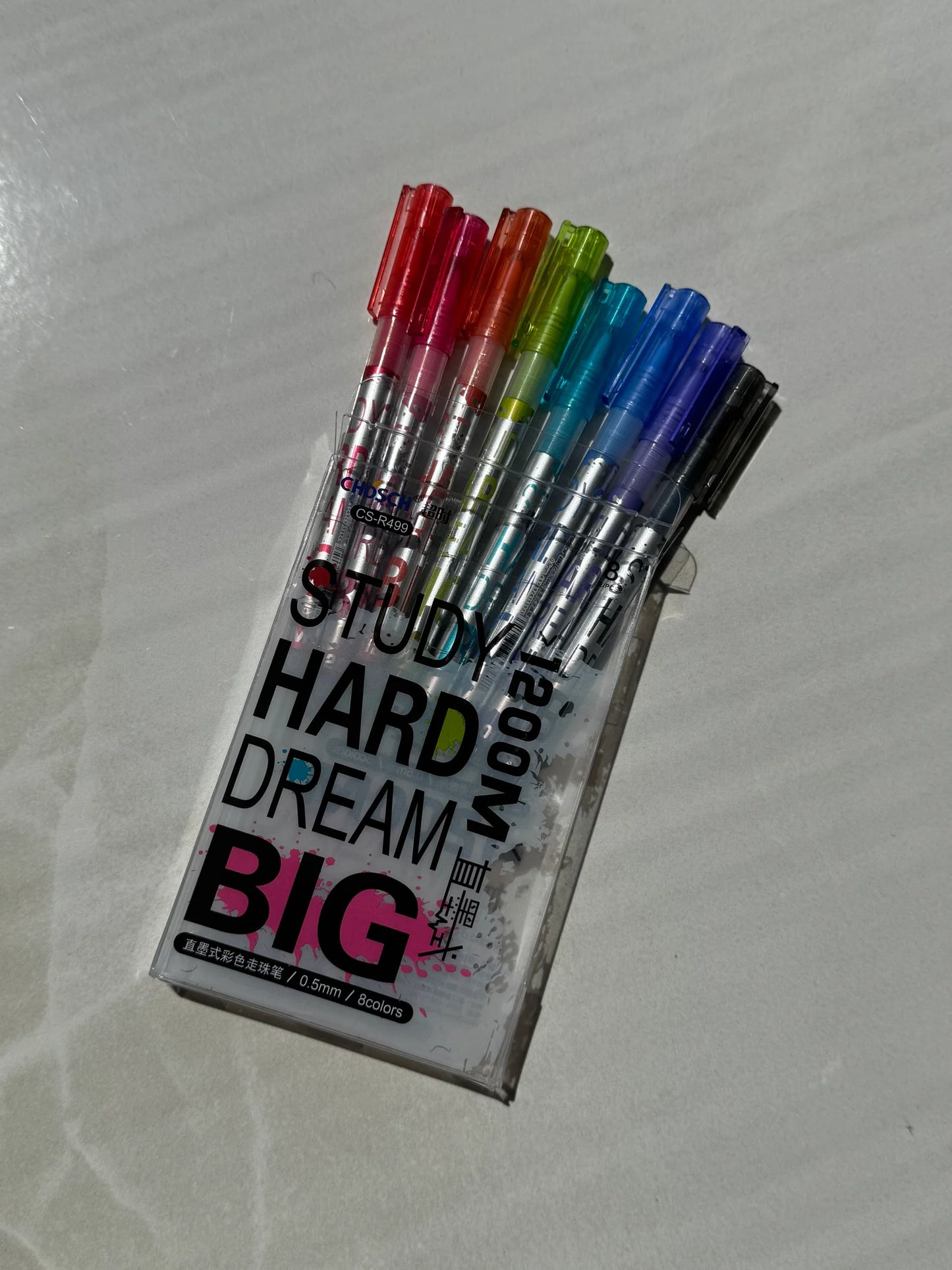 PAQUETE DE PLUMAS DE PUNTA FINA - 6 COLORES