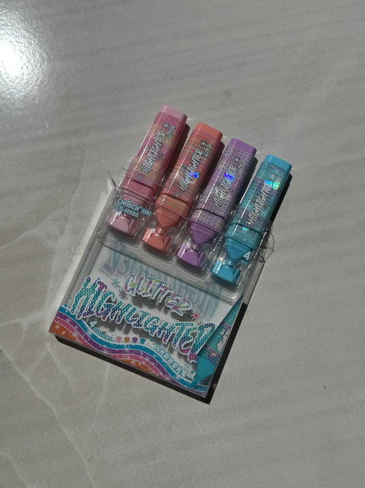 SET DE MARCATEXTOS DE GLITTER - 4 COLORES
