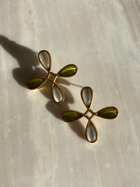 ARETES DORADO ACERO INOXIDABLE