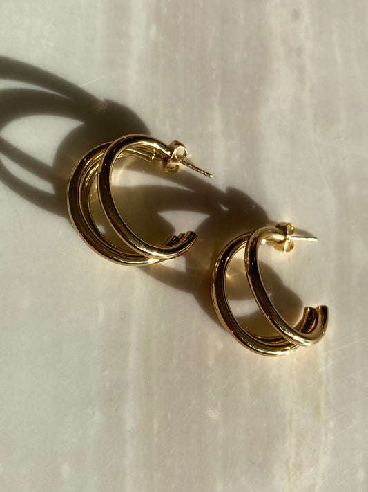 ARETES DORADOS ACERO INOXIDABLE