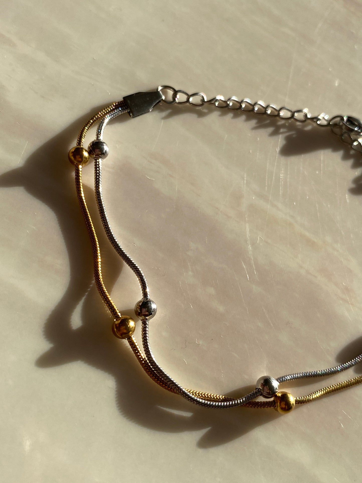 PULSERA DORADA Y PLATEADA ACERO INOXIDABLE