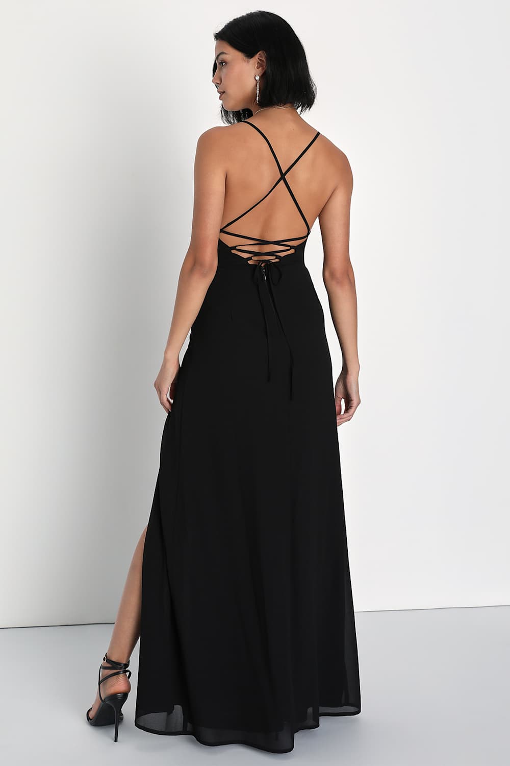 LULUS STRAPPY CROSS BACK GOWN -NO CAMBIOS NI DEVOLUCIONES