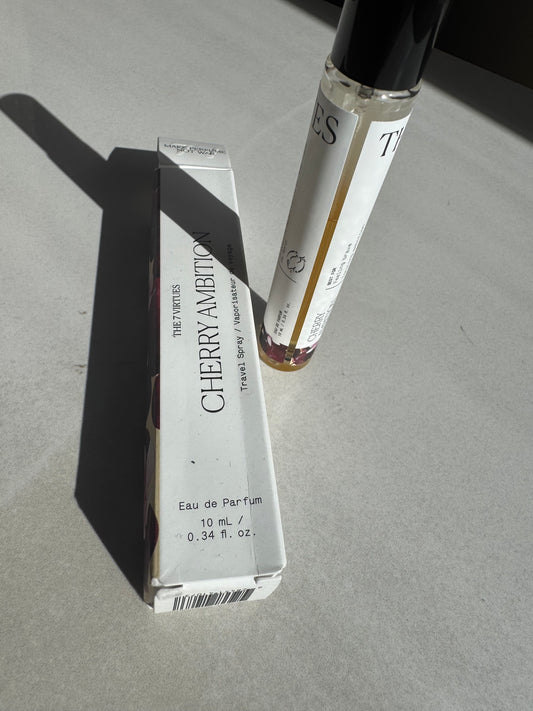 PIEZA DAÑADA -Cherry Ambition Eau de Parfum with Marshmallow Travel Spray | 7 VIRTUES - REVISA DESCRIPCIÓN