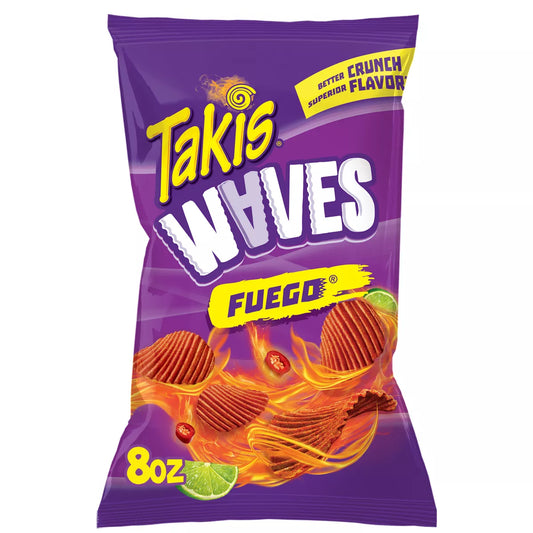 PRE-ORDEN- Takis Waves Fuego Wavy Potato Chips - 8oz TARDA DE 2-4 SEMANAS EN LLEGAR