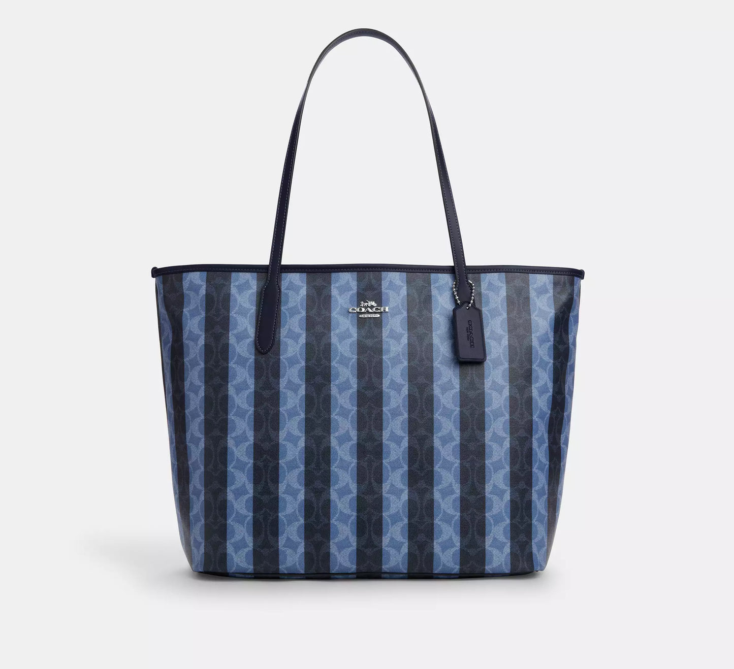 PREORDEN -Large City Tote Bag In Signature Canvas With Stripe | COACH - 2 A 4 SEMANAS EN LLEGAR