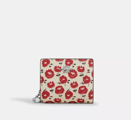 PREORDEN -Snap Wallet With Floral Print | COACH - 2 A 4 SEMANAS EN LLEGAR