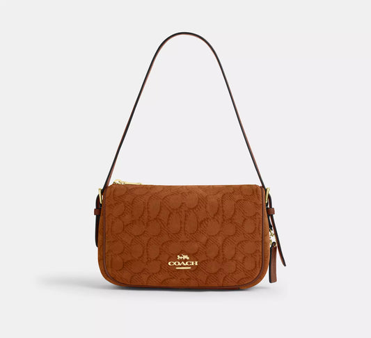 PREORDEN -Kailey Shoulder Bag In Signature Suede | COACH - 2 A 4 SEMANAS EN LLEGAR