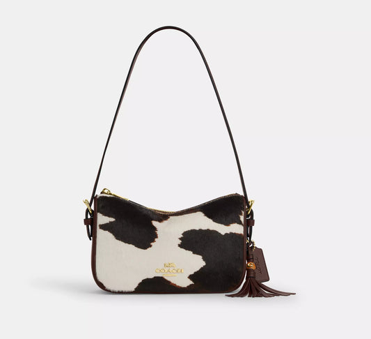 PREORDEN -Kailey Shoulder Bag With Cow Print And Tassel | COACH - 2 A 4 SEMANAS EN LLEGAR