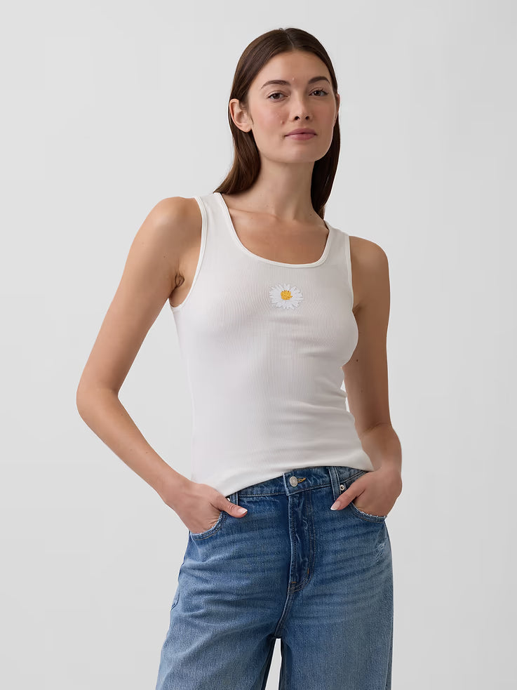 PREORDEN - Ribbed Scoopneck Tank Top | GAP - 2 A 4 SEMANAS EN LLEGAR