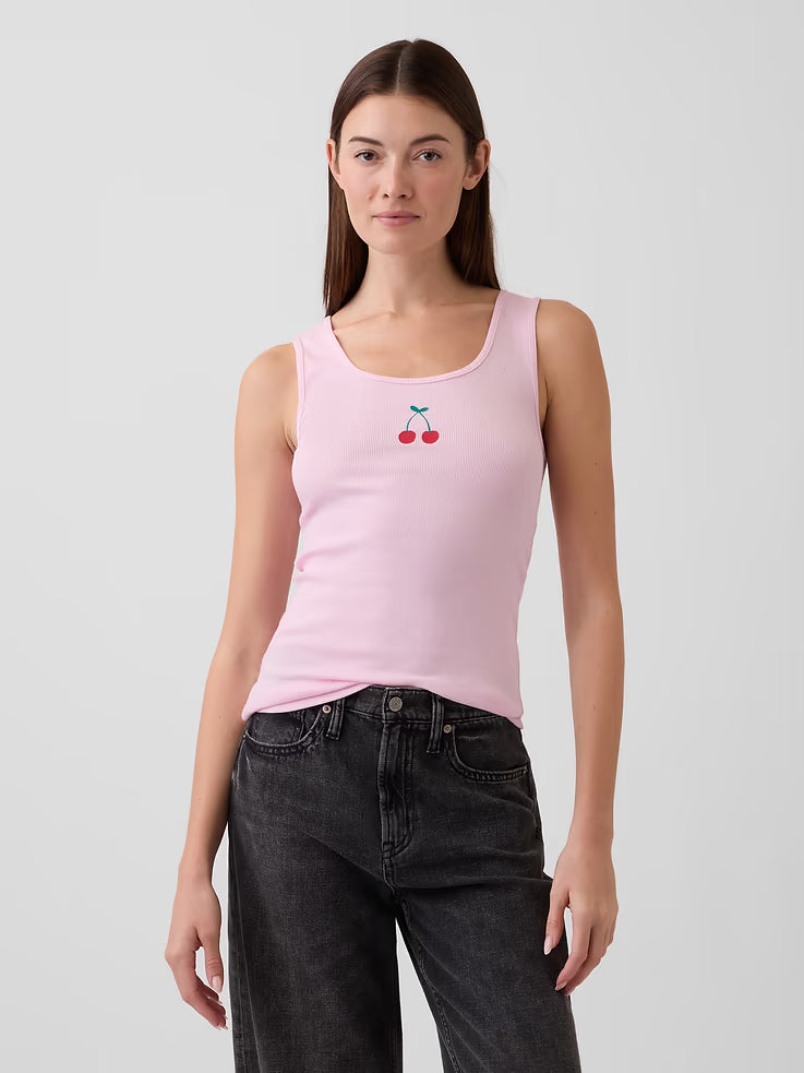 PREORDEN - Ribbed Scoopneck Tank Top | GAP - 2 A 4 SEMANAS EN LLEGAR