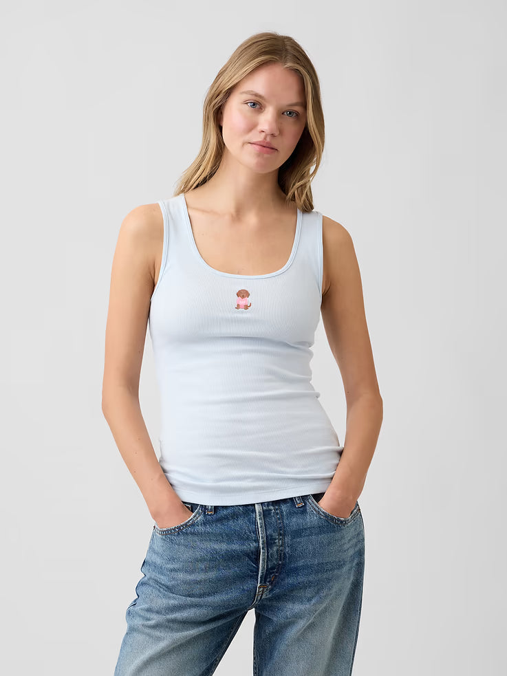 PREORDEN - Ribbed Scoopneck Tank Top | GAP - 2 A 4 SEMANAS EN LLEGAR