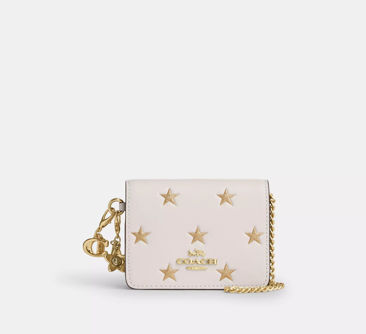 PREORDEN -Boxed Mini Wallet On A Chain With Star Print | COACH - REVISA TIEMPOS DE ENTREGA