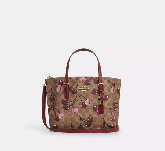 PREORDEN -Mollie Tote Bag 25 With Cherry Print - 2 A 4 SEMANAS EN LLEGAR