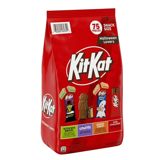 PREORDEN -KIT KAT Variety Pack Snack Size Chocolate Halloween Candy, 75 pcs. - 2 A 4 SEMANAS EN LLEGAR