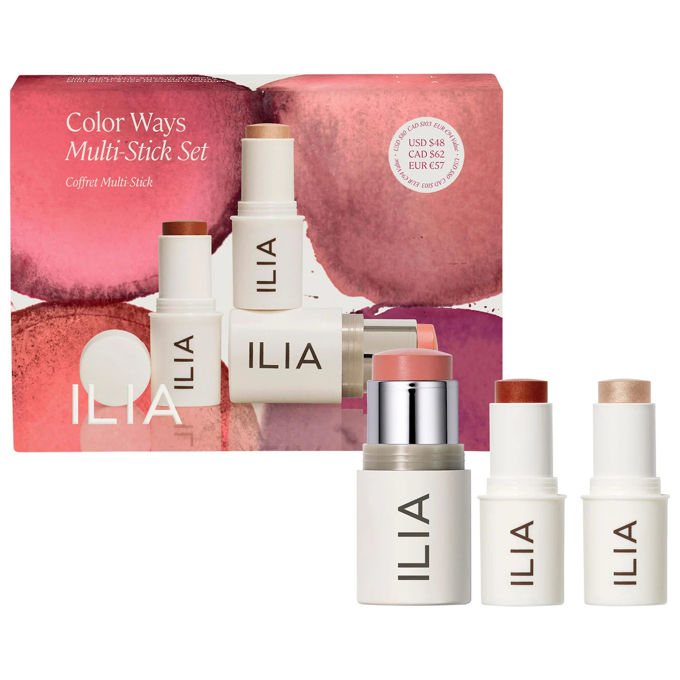 Color Ways Multi-Stick Cream Blush + Highlighter Set | ILIA