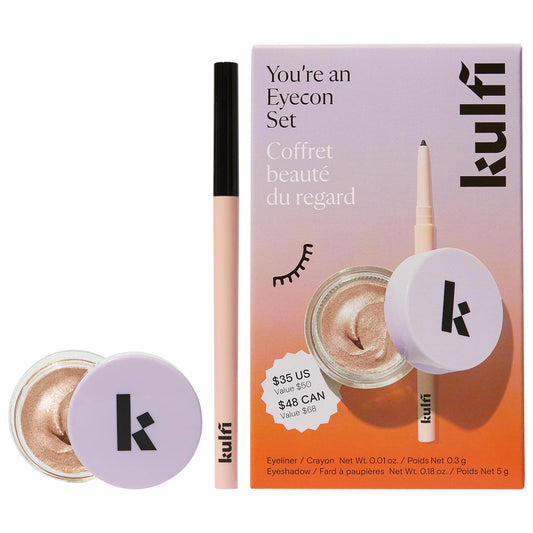 PREORDEN -You're An Eyecon: Kajal Eyeliner and Zari Eyes Eyeshadow Set | KULFI - REVISA TIEMPOS DE ENTREGA