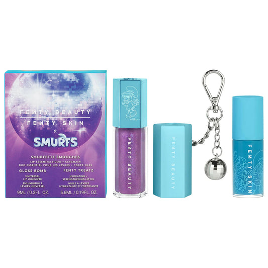 PREORDEN-Smurfette Smooches Lip Essentials Duo + Keychain | FENTY - 2 A 4 SEMANAS EN LLEGAR