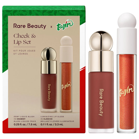 PREORDEN -Rare Beauty x Tajin Soft Pinch Liquid Blush & Positive Light Luminizing Lip Gloss Duo Set - 2 A 4 SEMANAS EN LLEGAR