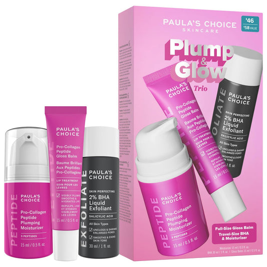PREORDEN -Plump & Glow 3-Step Kit for Clear, Firm Skin | PAULA´S CHOICE - 2 A 4 SEMANAS EN LLEGAR