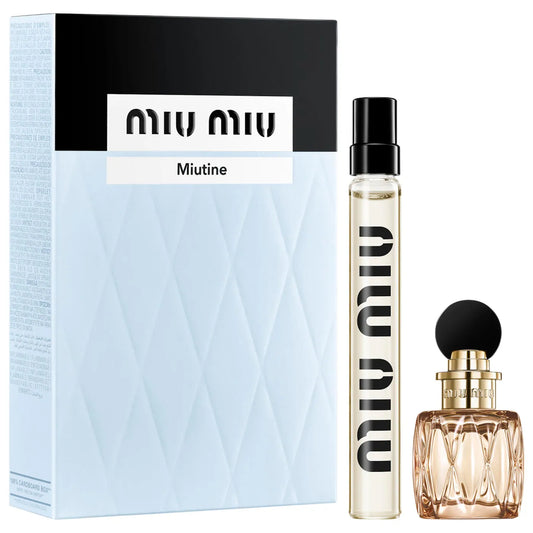 PREORDEN -Mini Miutine Eau De Parfum Perfume Duo Gift Set | MIU MIU - 2 A 4 SEMANAS EN LLEGAR