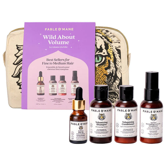 PREORDEN -Wild about Volume Minis Gift Set for Fine & Thinning Hair | FABLE & MANE - 2 A 4 SEMANAS EN LLEGAR