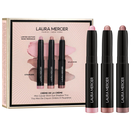 PREORDEN -Mini Creme De La Creme Caviar Stick Eyeshadow Trio Gift Set | LAURA MERCIER - 2 A 4 SEMANAS EN LLEGAR