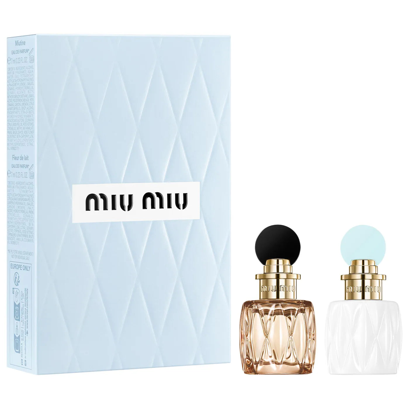 PREORDEN -Mini Miutine & Fleur de Lait Eau de Parfum Duo Gift Set | MIU MIU - 2 A 4 SEMANAS EN LLEGAR