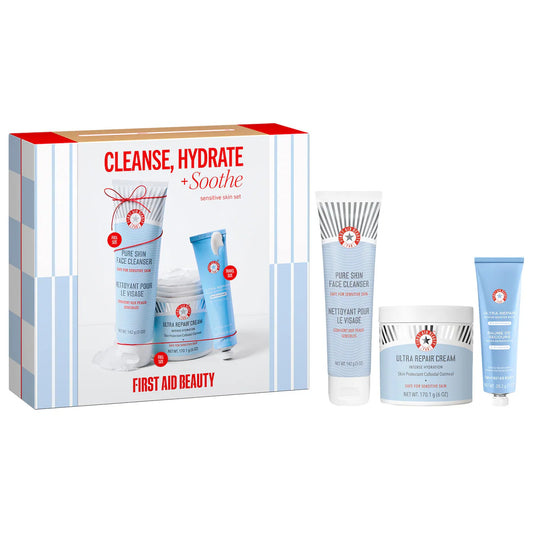 PREORDEN -Cleanse, Hydrate + Soothe Holiday Gift Set | FIRST AID BEAUTY - 2 A 4 SEMANAS EN LLEGAR
