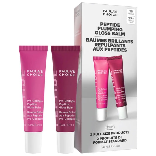 PREORDEN -Peptide Plumping Gloss Balm Duo Gift Set for Hydrated, Fuller Lips | PAULA´S CHOICE - 2 A 4 SEMANAS EN LLEGAR