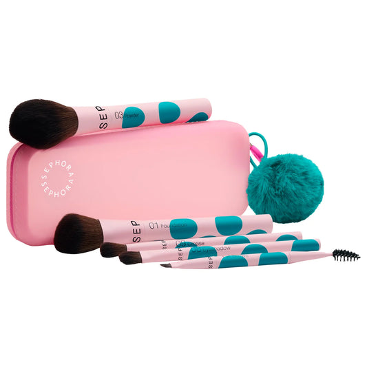 PREORDEN -5-Piece Face and Eye Brush Set | SEPHORA COLLECTION - 2 A 4 SEMANAS EN LLEGAR