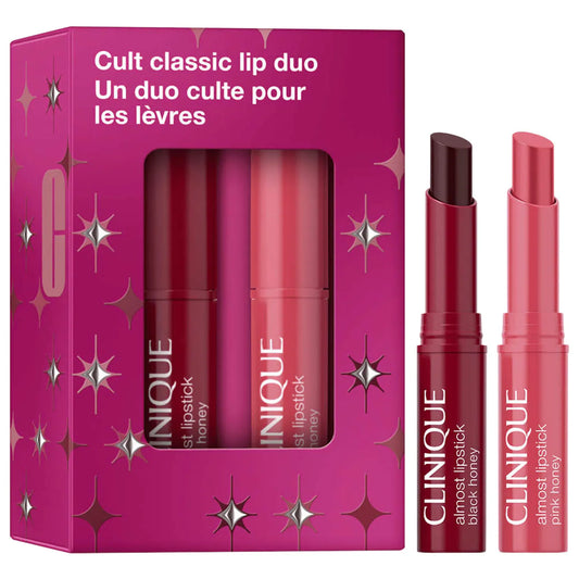 PREORDEN -Mini Cult Classic Pink & Black Honey Lip Gift Set | CLINIQUE - 2 A 4 SEMANAS EN LLEGAR
