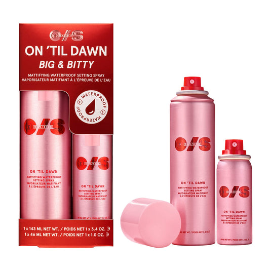 PREORDEN -On 'Til Dawn Mattifying Waterproof Setting Spray Big & Bitty Duo | ONE SIZE - 2 A 4 SEMANAS EN LLEGAR