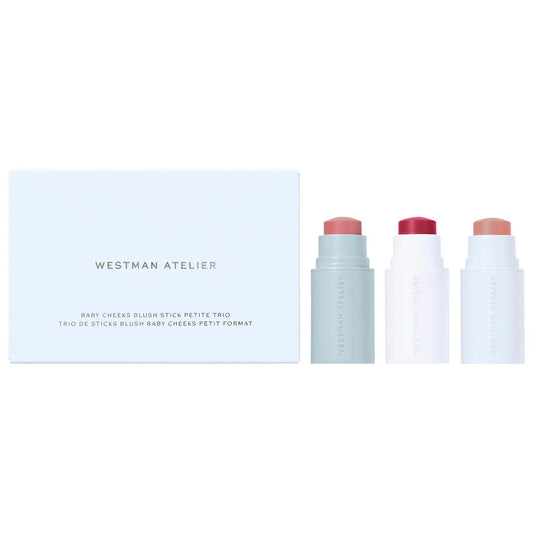 PREORDEN -Mini Baby Cheeks Lip + Cheek Cream Blush Stick Trio Gift Set | WESTMAN ATELIER - 2 A 4 SEMANAS EN LLEGAR