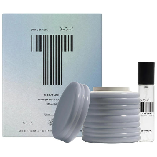 PREORDEN- Soft Services x DedCool — Theraplush “Xtra Milk” Retinol Hand Repair Cream + Travel Size Perfume Spray Gift Set | SOFT SERVICES - 2 A 4 SEMANAS EN LLEGAR