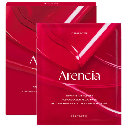 PREORDEN -Red Collagen Pore-Tightening Jello Mask (4-Pack) with Red Collagen, Niacinamide, and Peptides | ARENCIA - 2 A 4 SEMANAS EN LLEGAR
