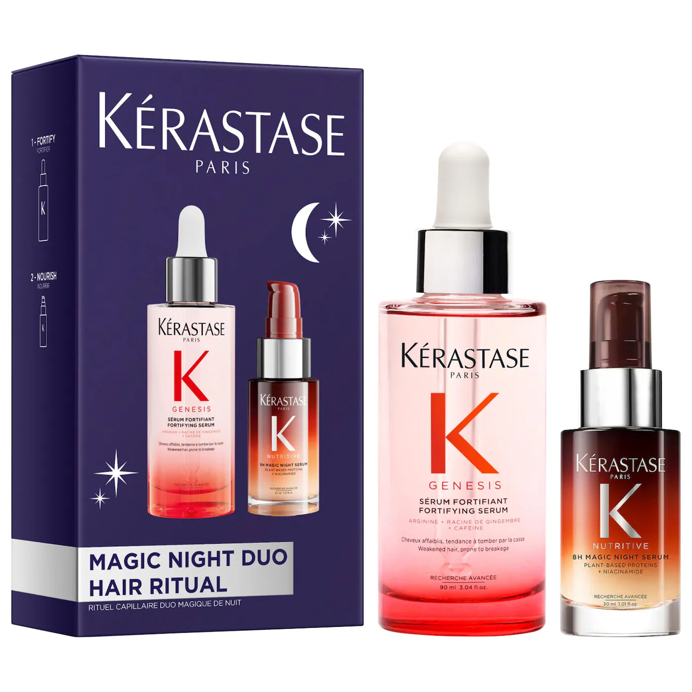 PREORDEN - Genesis Serum & Mini 8H Magic Night Serum Hair Gift Set | KERASTASE - 2 A 4 SEMANAS EN LLEGAR