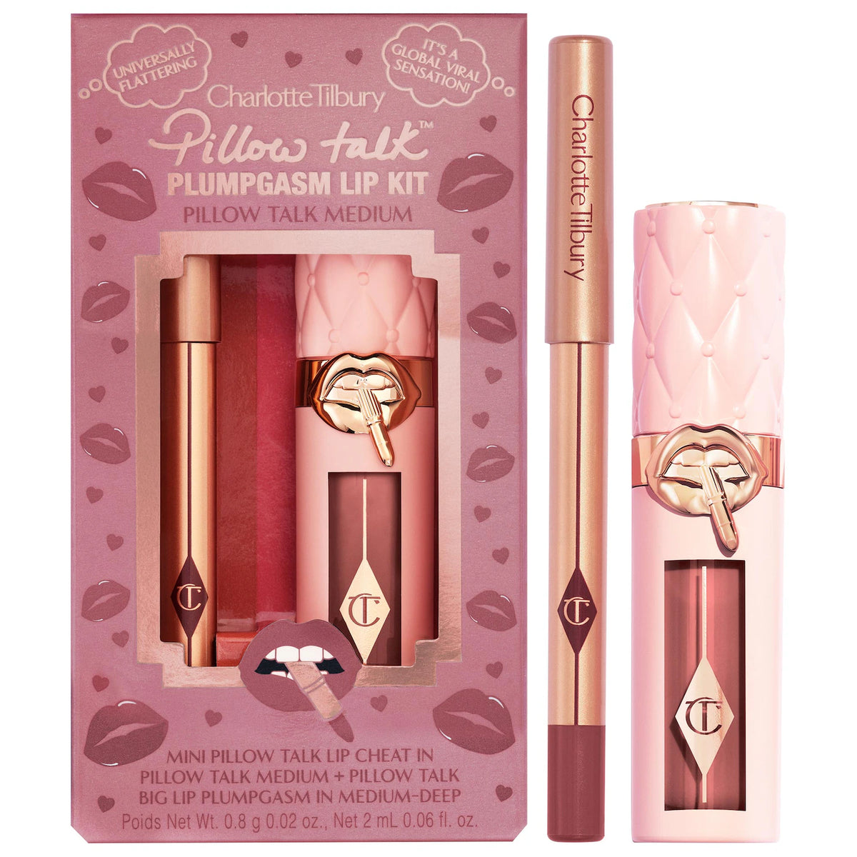 PREORDEN - Mini Pillow Talk Plumpgasm Lip Liner and Lip Gloss Set | CHARLOTTE TILBURY - 2 A 4 SEMANAS EN LLEGAR