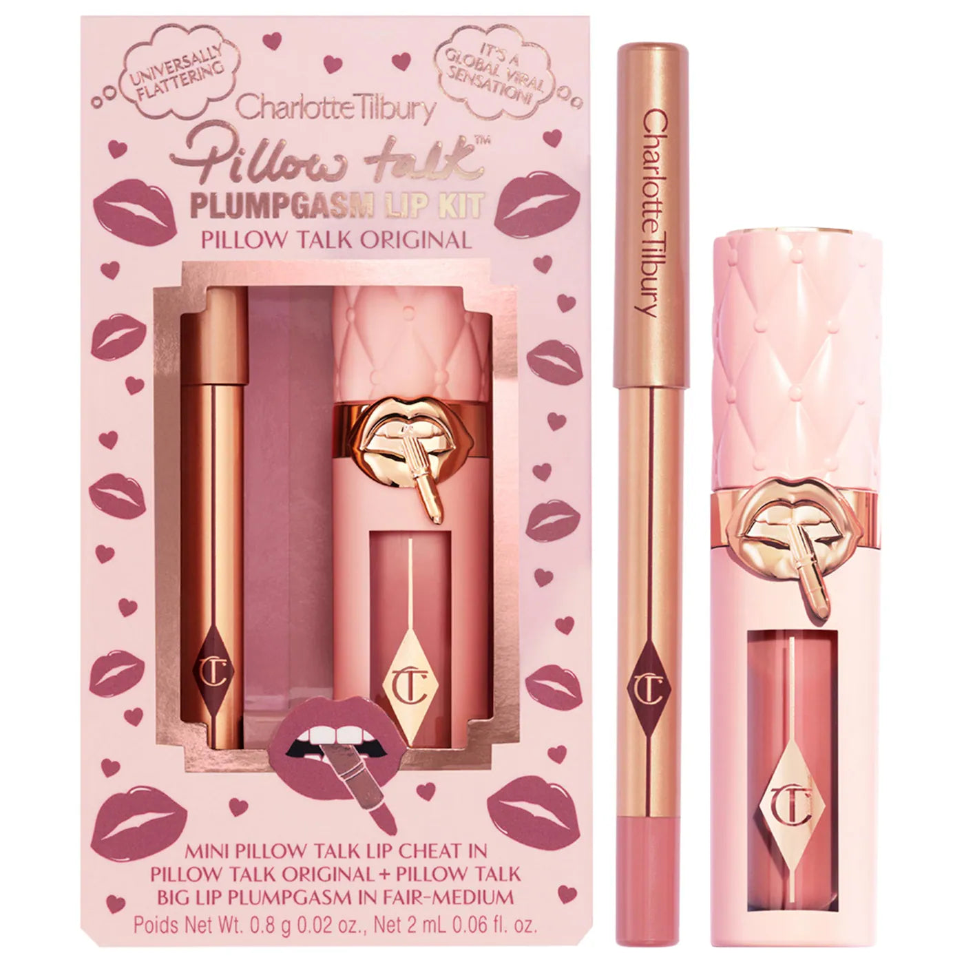PREORDEN - Mini Pillow Talk Plumpgasm Lip Liner and Lip Gloss Set | CHARLOTTE TILBURY - 2 A 4 SEMANAS EN LLEGAR