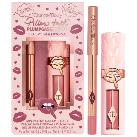 PREORDEN - Mini Pillow Talk Plumpgasm Lip Liner and Lip Gloss Set | CHARLOTTE TILBURY - 2 A 4 SEMANAS EN LLEGAR