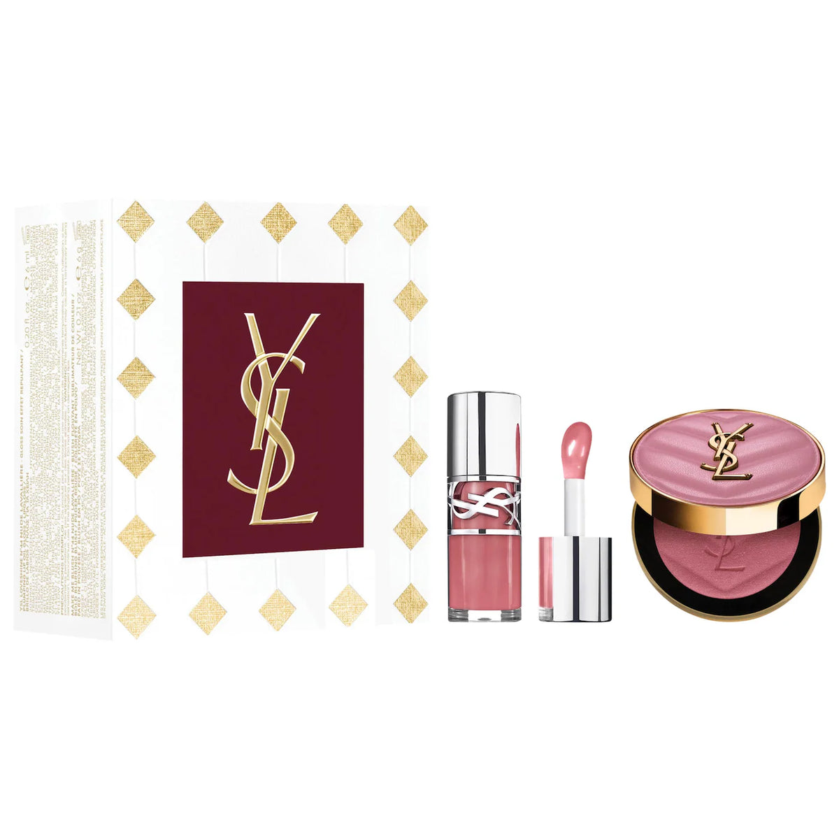 PREORDEN - YSL Iconic Pink Lip Gloss & Blush Gift Set - 2 A 4 SEMANAS EN LLEGAR