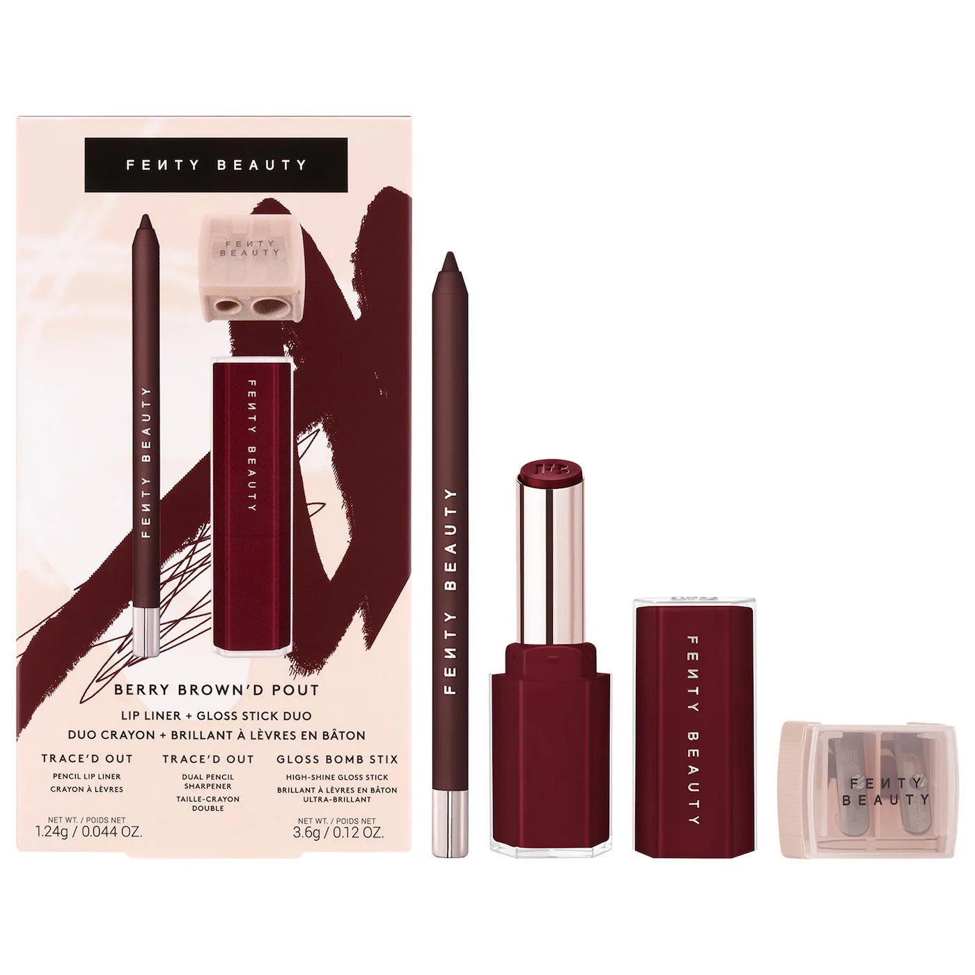 PREORDEN - Berry Brown'd Pout Lip Liner + Gloss Stick Duo | FENTY - 2 A 4 SEMANAS EN LLEGAR