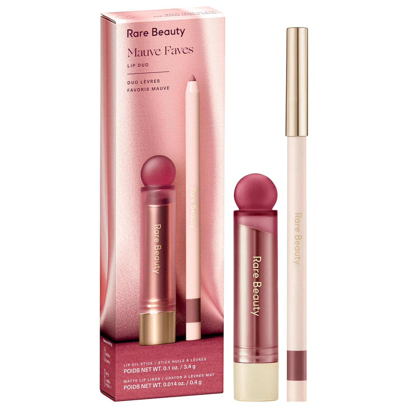 PREORDEN - Mauve Faves Lip Duo Makeup Gift Set | RARE BEAUTY - 2 A 4 SEMANAS EN LLEGAR