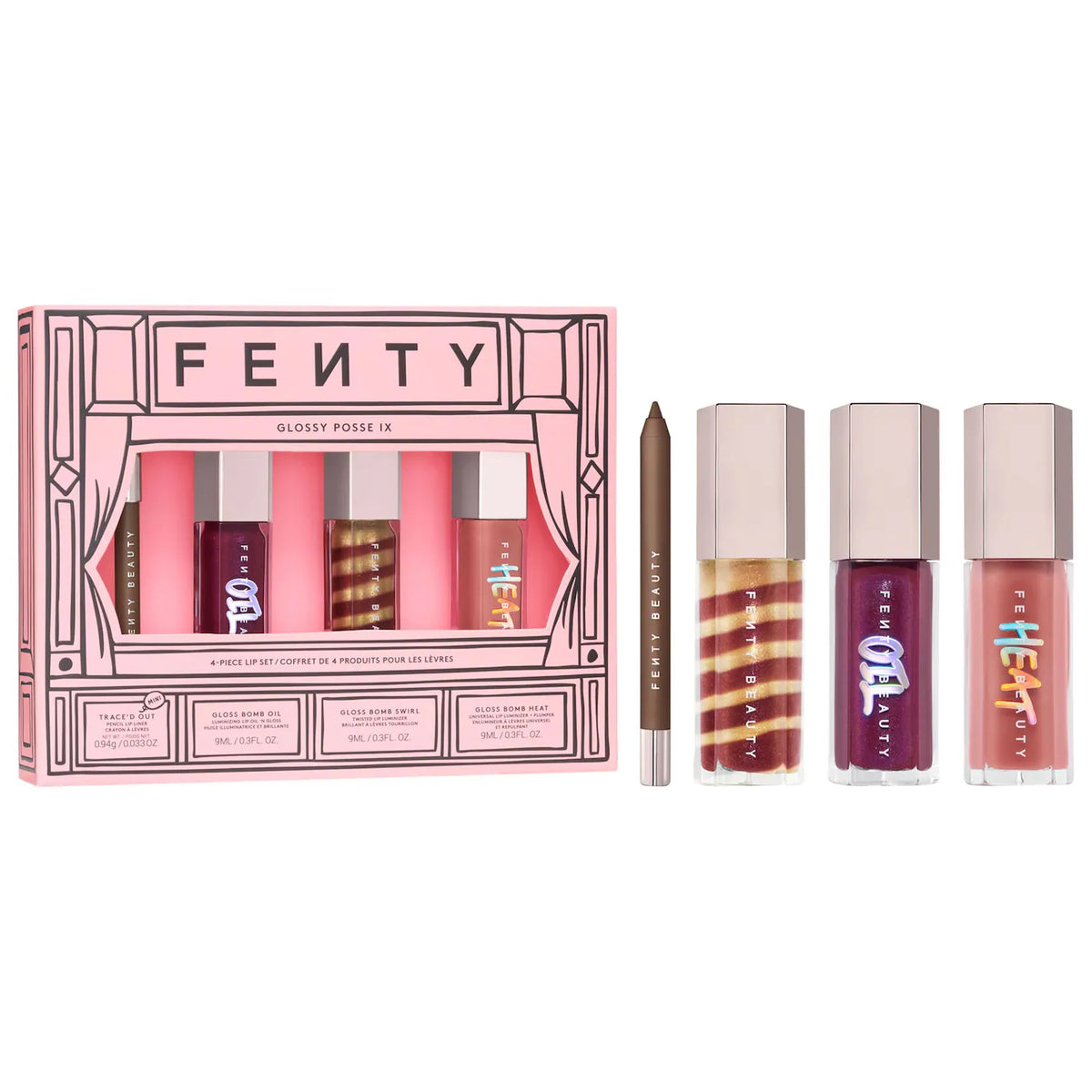 PREORDEN - Glossy Posse IX 4-Piece Lip Makeup Gift Set | FENTY - 2 A 4 SEMANAS EN LLEGAR